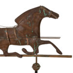 Horse and Sulky Copper Weather Vane on Stand - Image 3