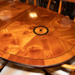 DREXEL HERITAGE Biedmermeier Style Oval Dining Table with 1 Leaf and 6 Chairs - Image 2