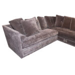 HAUTE HOUSE Blake Grey Velvet L-Shaped Sectional