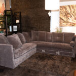 HAUTE HOUSE Blake Grey Velvet L-Shaped Sectional - Image 9