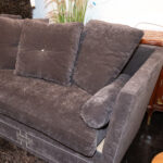 HAUTE HOUSE Blake Grey Velvet L-Shaped Sectional - Image 2