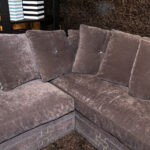 HAUTE HOUSE Blake Grey Velvet L-Shaped Sectional - Image 3