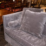 HAUTE HOUSE Blake Grey Velvet L-Shaped Sectional - Image 4