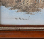 Signed Original Oil Winter Farm Scene - Image 4