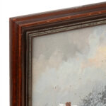Signed Original Oil Winter Farm Scene - Image 3