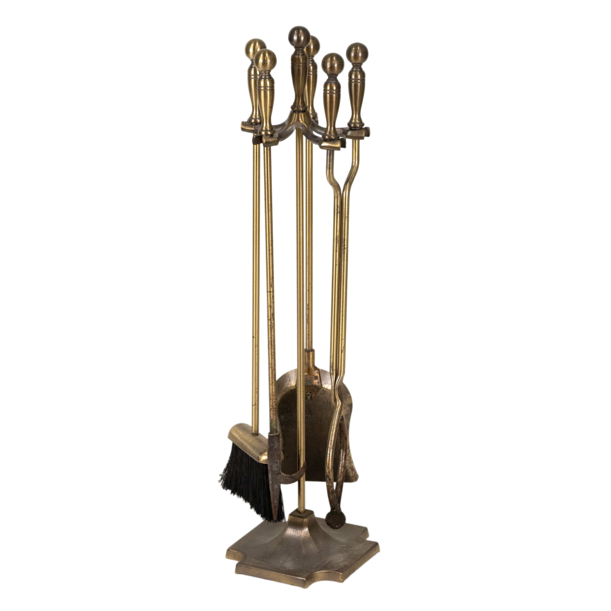 ZYANT_100 -2 Brass Fireplace Tool Set - Image 1