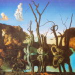 SALVADOR DALI “Swans Reflecting Elephants” Custom Framed Poster Print - Image 2