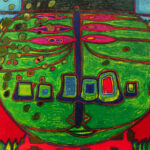 FRIEDENSREICH HUNDERTWASSER “Three Eyed Green Buddha with Hat” Custom Framed Print - Image 2