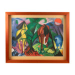 FRANZ MARC “Pferde Un Adler” Custom Framed Print