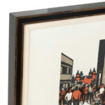 GUNTER ULLRICH Scene of Aschaffenburg Germany Custom Framed Linocut - Image 3
