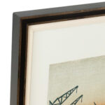 GUNTER ULLRICH Scene of Aschaffenburg Germany Custom Framed Linocut - Image 3