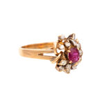 Vintage Ruby and Diamond Ring in 14 Karat Gold - Image 3