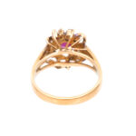 Vintage Ruby and Diamond Ring in 14 Karat Gold - Image 4