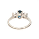 Vintage Sapphire and Diamond Ring in 18 Karat White Gold - Image 5
