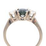 Vintage Sapphire and Diamond Ring in 18 Karat White Gold - Image 3