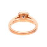 Diamond Ring with Sapphire Accent in 14 Karat Rose Gold - Image 5