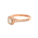 Diamond Ring with Sapphire Accent in 14 Karat Rose Gold - Image 6