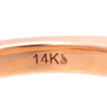 Diamond Ring with Sapphire Accent in 14 Karat Rose Gold - Image 7