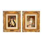 Pair of CLAIRE BLACK Original Oil Portraits on Board After Gainsborough