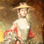 Pair of CLAIRE BLACK Original Oil Portraits on Board After Gainsborough - Image 4