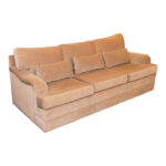 English Arm Sofa in Beige Upholstery