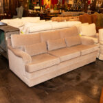 English Arm Sofa in Beige Upholstery - Image 6