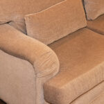 English Arm Sofa in Beige Upholstery - Image 3