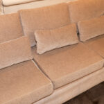 English Arm Sofa in Beige Upholstery - Image 4