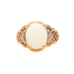 Opal and Diamond Ring in 10 Karat Gold
