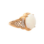 Opal and Diamond Ring in 10 Karat Gold - Image 3