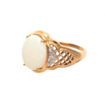 Opal and Diamond Ring in 10 Karat Gold - Image 5
