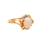 Opal and Diamond Accent Ring in 14 Karat Gold - Image 3