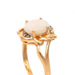 Opal and Diamond Accent Ring in 14 Karat Gold - Image 2