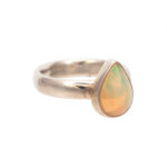 Teardrop Opal Ring in Sterling Silver - Image 3