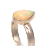 Teardrop Opal Ring in Sterling Silver - Image 2