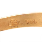 Eye Motif Ring with Blue Stone Accent in 14 Karat Gold - Image 5