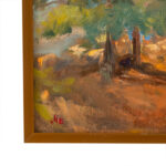 MIRIAM BARANOV “Large Tree with Blue Sky” Original Oil Landscape on Board - Image 3