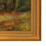 MIRIAM BARANOV “Tree Line with Birds Hovering” Original Oil Landscape on Board - Image 3