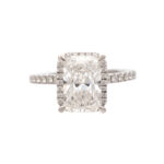 3.54 Carat Total Weight Lab Grown Diamond Engagement Ring in 18 Karat White Gold