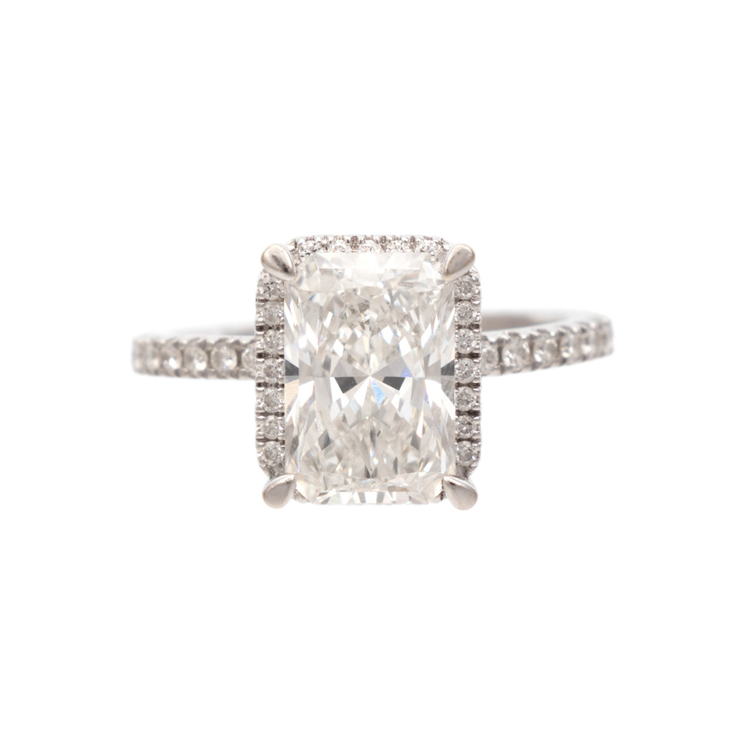 ZPOS_100-2 3.54 Carat Total Weight Lab Grown Diamond Engagement Ring in 18 Karat White Gold - Image 1