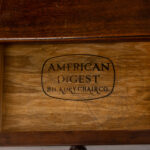 Vintage HICKORY CHAIR CO. American Digest Single Drawer Side Table - Image 5