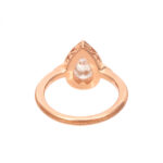 Pear Cut Lab Grown Diamond Engagement Ring in 14 Karat Rose Gold - Image 4