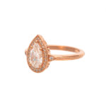 Pear Cut Lab Grown Diamond Engagement Ring in 14 Karat Rose Gold - Image 5