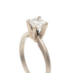 Princess Cut Diamond Solitaire Engagement Ring in 14 Karat White Gold - Image 2