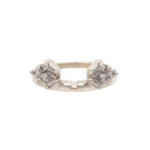 Dual Cut Diamond Wrap Wedding Band in 14 Karat White Gold