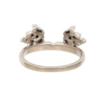 Dual Cut Diamond Wrap Wedding Band in 14 Karat White Gold - Image 4