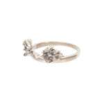 Dual Cut Diamond Wrap Wedding Band in 14 Karat White Gold - Image 5