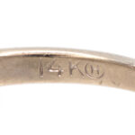 Dual Cut Diamond Wrap Wedding Band in 14 Karat White Gold - Image 6