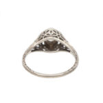 Vintage Diamond Filigree Ring with Marquise Design in 18 Karat White Gold - Image 4