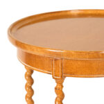 Round Tray Style Top Side Table with Barley Twist Legs - Image 2